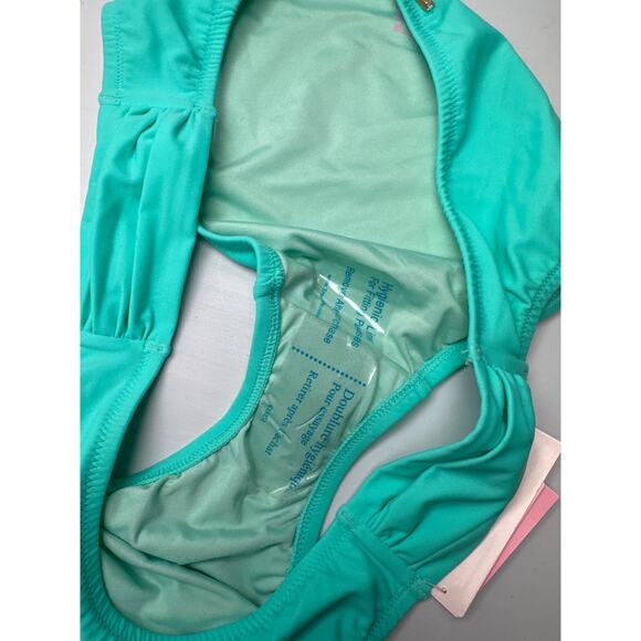 victoria's secret mid rise bikini push-up top aqua size L/36D - Picture 5 of 9